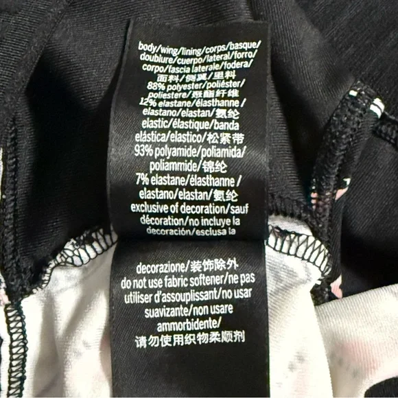 Victoria's Secret PINK Ultimate Sports Bra Black White Pink Logo Size Large - Picture 7 of 9